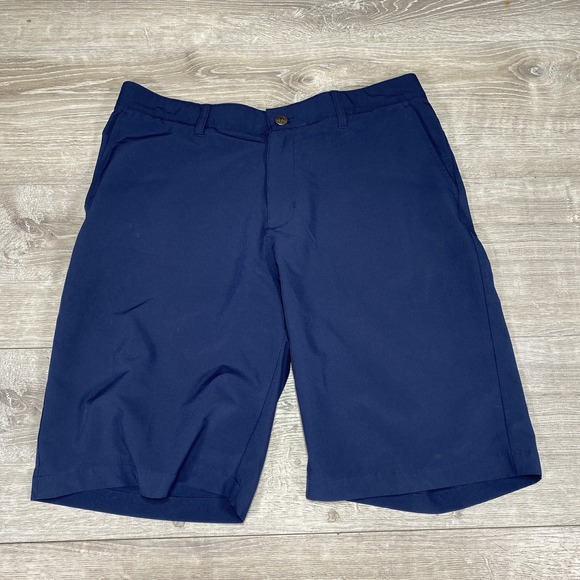 Adidas Golf Shorts Mens 34 Navy Blue Stretch Performance Lightweight ADV S19R722 - Picture 1 of 10
